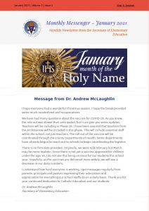Monthly Messenger - January 2021